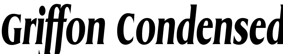 Griffon Condensed Xtrabold Italic Font Download Free